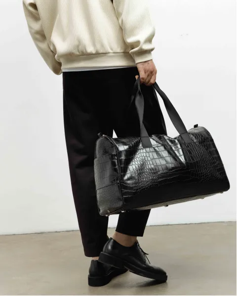 "BAREL BAG" рептилія, чорна