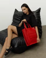 "Office bag large" екошкіра, червона
