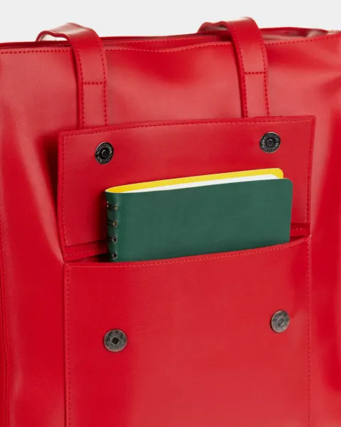 "Office bag large" екошкіра, червона