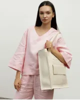 "Office bag large" екошкіра, слонова кістка