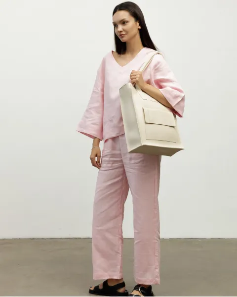 "Office bag large" екошкіра, слонова кістка