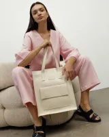 "Office bag large" екошкіра, слонова кістка