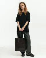 "Office bag large" екошкіра, коричнева