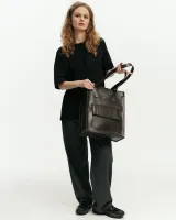 "Office bag large" екошкіра, коричнева