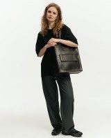 "Office bag large" екошкіра, коричнева