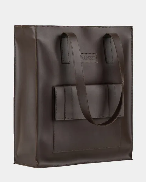 "Office bag large" екошкіра, коричнева