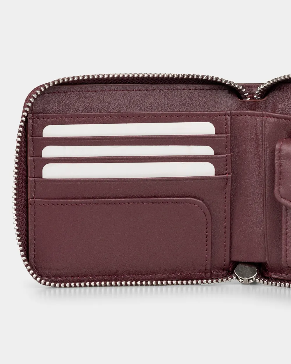 Гаманець "Zip Wallet" шкіряний, бордо