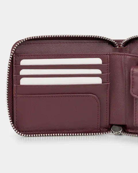 Гаманець "Zip Wallet" шкіряний, бордо