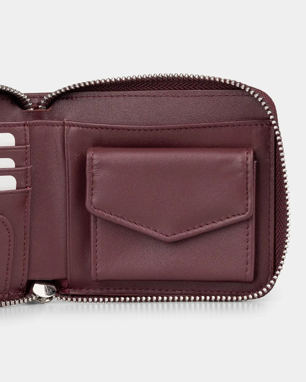 Гаманець "Zip Wallet" шкіряний, бордо