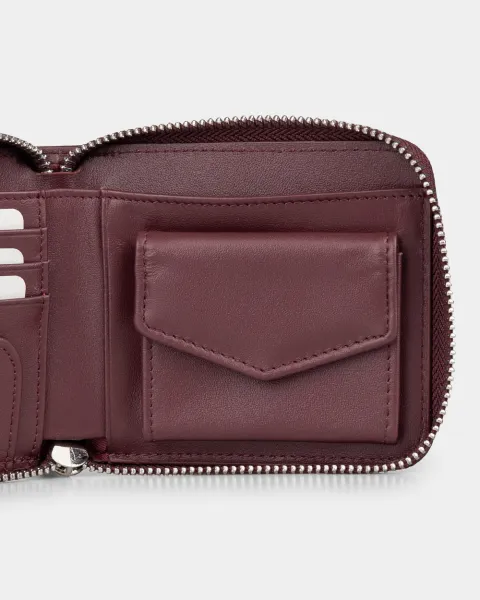 Гаманець "Zip Wallet" шкіряний, бордо