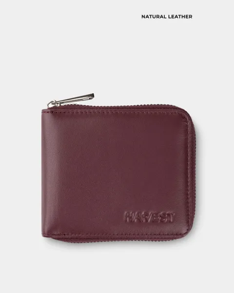 Гаманець "Zip Wallet" шкіряний, бордо