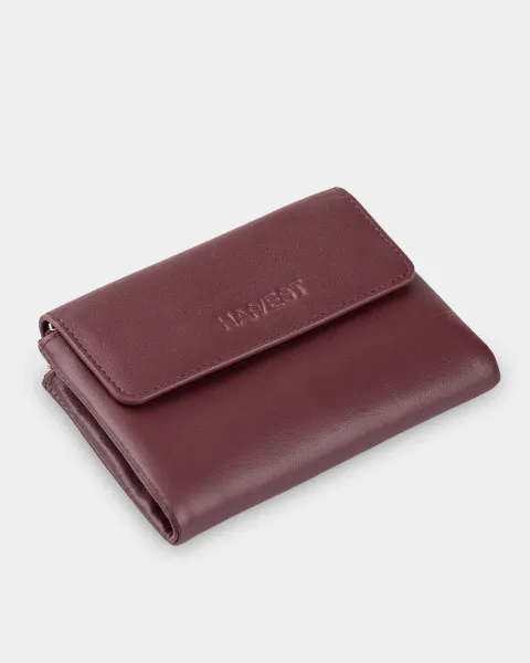 Гаманець "Trifold" шкіряний, бордо