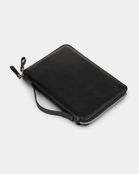 Папка "Folder" шкіряна, чорна