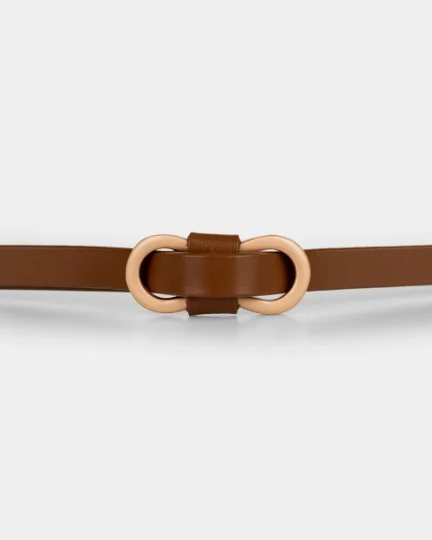 Шкіряний ремінь "Slim", карамель