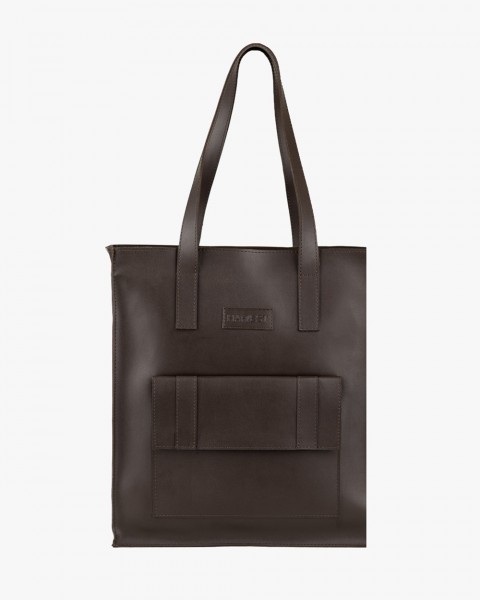 "Office bag large" екошкіра, коричнева