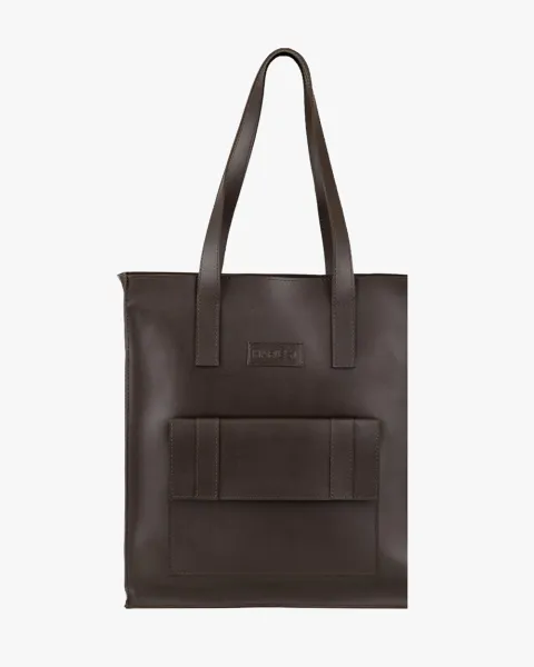 "Office bag large" екошкіра, коричнева