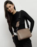 "CROSSBODY BAG" екошкіра, бежева