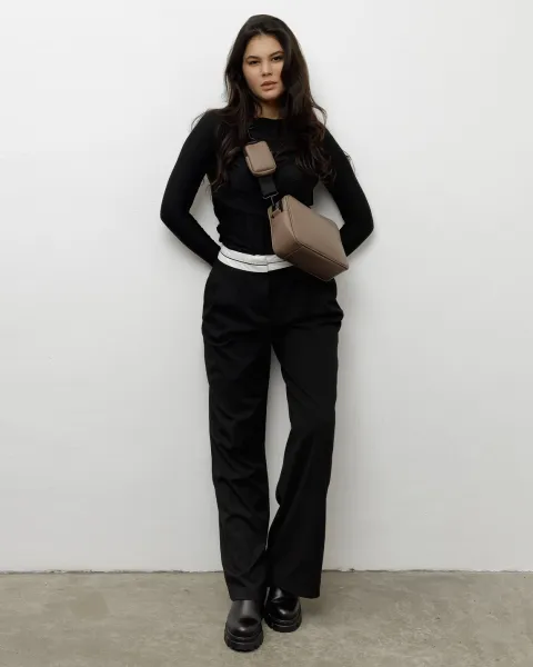 "CROSSBODY BAG" екошкіра, бежева