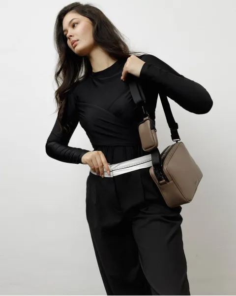 "CROSSBODY BAG" екошкіра, бежева