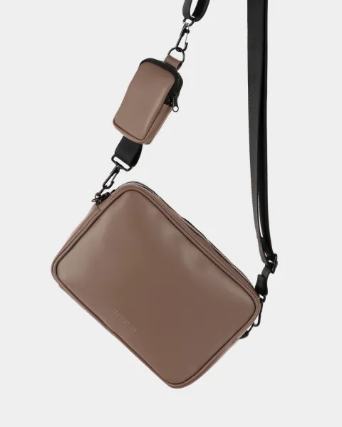 "CROSSBODY BAG" екошкіра, бежева