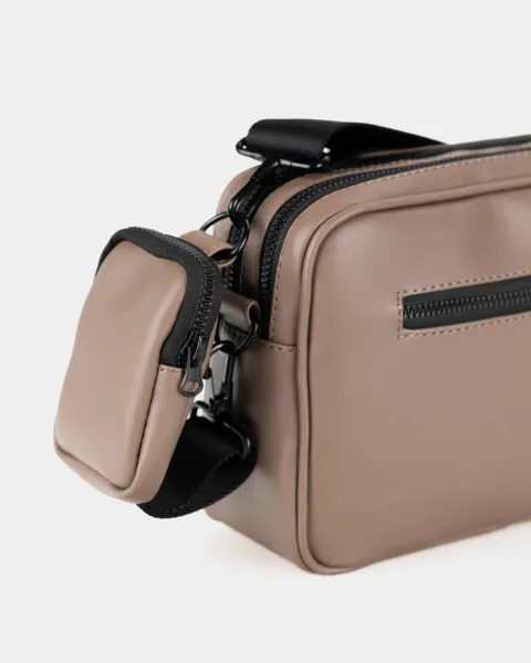 "CROSSBODY BAG" екошкіра, бежева
