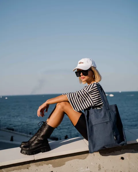 "TOTE SHOPPER", СИНЯ