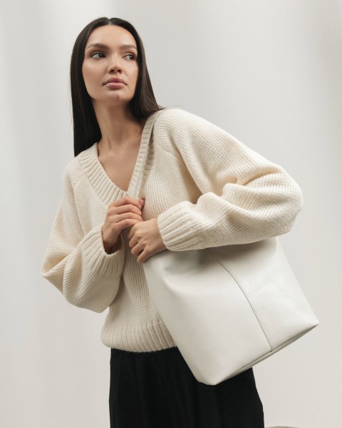 "Tate" шкіряна, айворі