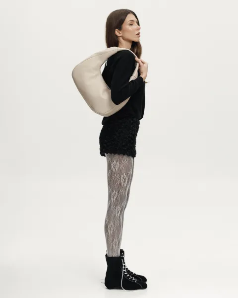 "Roxy mini" шкіряна, бежева