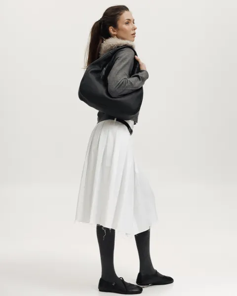 "Roxy mini" шкіряна, чорна