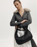 "Roxy mini" шкіряна, чорна