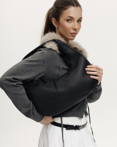 "Roxy mini" шкіряна, чорна