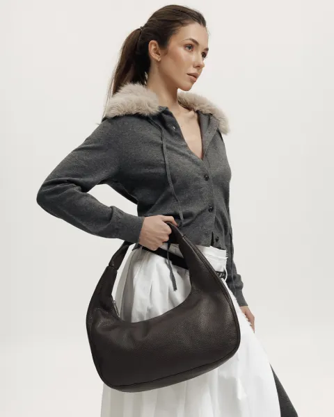 "Roxy mini" шкіряна, коричнева