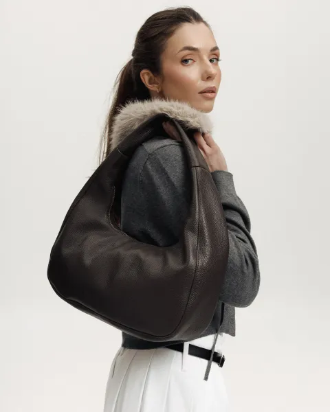 "Roxy mini" шкіряна, коричнева