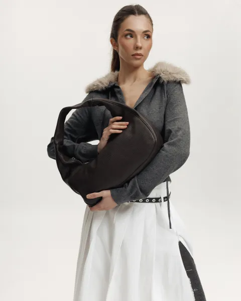 "Roxy mini" шкіряна, коричнева