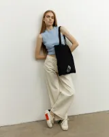 Шопер "Country bag" чорний, принт mini