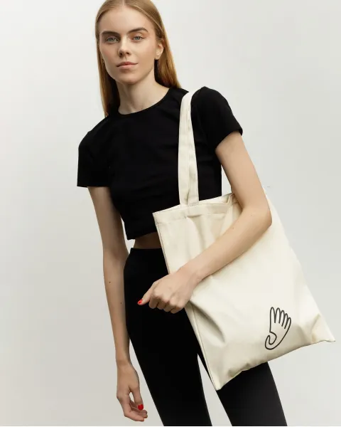 Шопер "Country bag" молочний, принт mini