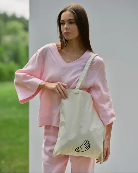 Шопер "Country bag" молочний, принт mini