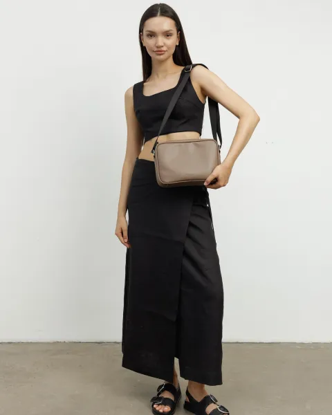 "CROSSBODY" екошкіра, бежева