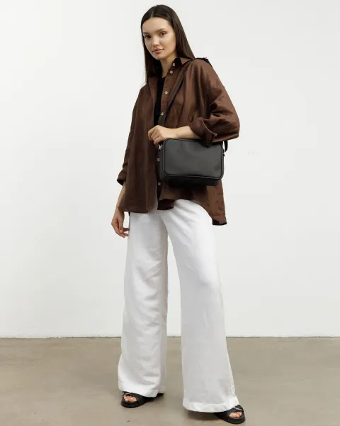 "CROSSBODY" ЕКОШКІРА, ЧОРНА