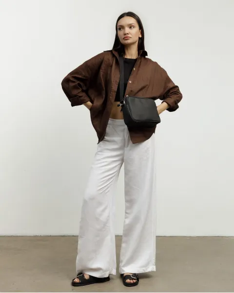 "CROSSBODY" ЕКОШКІРА, ЧОРНА