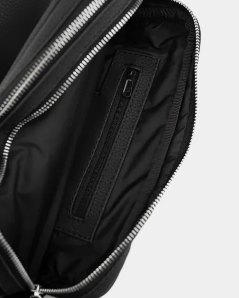 "CROSSBODY" ЕКОШКІРА, ЧОРНА