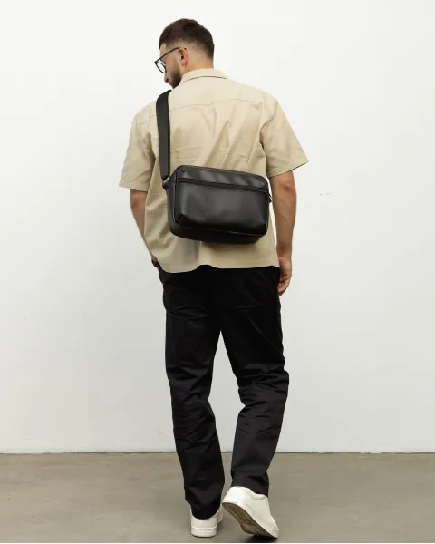 СУМКА "DAILY BAG 01" екошкіра, чорна