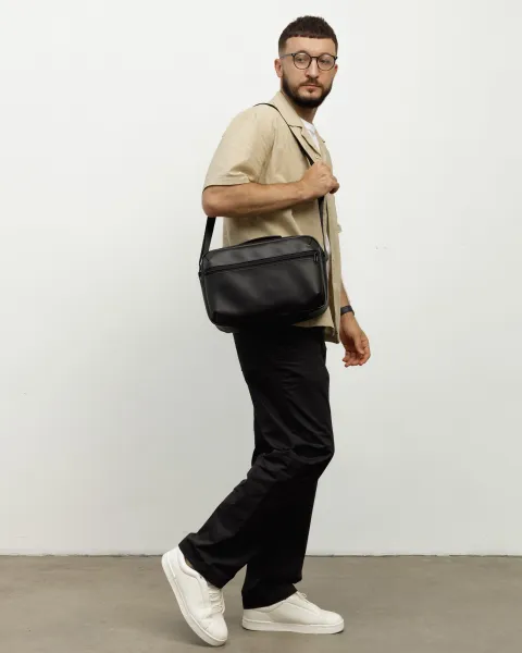 СУМКА "DAILY BAG 01" екошкіра, чорна