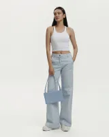 "Skinny" шкіряна, блакитна