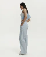 "Skinny" шкіряна, блакитна