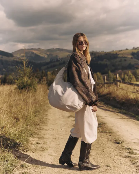 "Trainy Bag" нейлон, молочна