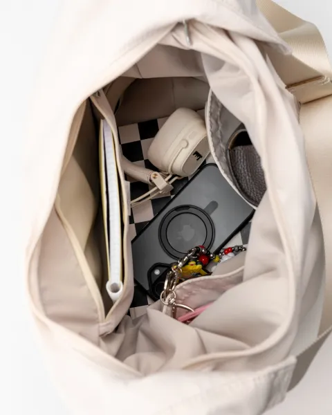 "Trainy Bag" нейлон, молочна
