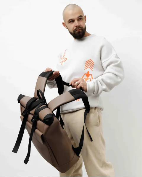 "ROLLTOP 3" ЕКОШКІРА, БЕЖ