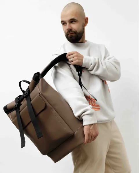 "ROLLTOP 3" ЕКОШКІРА, БЕЖ