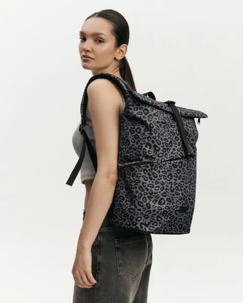 "Basic Rolltop" (23 л.) принт леопард сірий